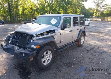 2020 Jeep Wrangler Unlimited Sport S 4X4 из США, поврежденный, VIN 1C4HJXDGXLW325708